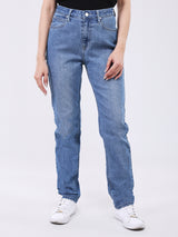 SLIM FIT HIGH RISE WOMEN'S JEANS LIGHT INDIGO