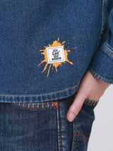 เสื้อเชิ้ตยีนส์แขนยาวผู้ชาย คอลเลคชั่น 101 COMFORT FIT สียีนส์กลาง