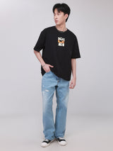 เสื้อยืดแขนสั้นผู้ชาย คอลเลคชั่น 101 LOOSE FIT สีดำ