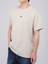 เสื้อยืดแขนสั้นผู้ชาย COMFORT FIT สีเบจ