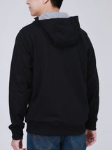 เสื้อฮู้ดดี้มีซิปผู้ชาย COMFORT FIT สีดำ