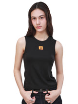 REGULAR FIT 101 COLLECTION WOMEN'S SLEEVELESS T-SHIRT BLACK