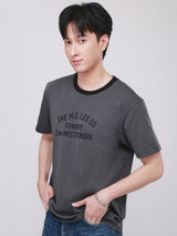 REGULAR FIT 101 COLLECTION MEN'S SHORT SLEEVE T-SHIRT GREY