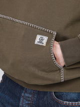 LOOSE FIT 101 COLLECTION MEN'S HOODED SWEATSHIRT OLIVE GREEN