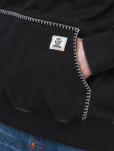 เสื้อสเวตเชิ้ตมีฮู้ดแบบสวมผู้ชาย คอลเลคชั่น 101 LOOSE FIT สีดำ