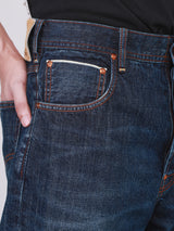 RETRO STRAIGHT FIT 101 COLLECTION HIGH RISE COMFORT MEN'S JEANS MID INDIGO