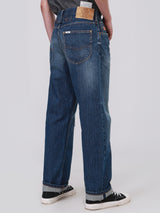RETRO STRAIGHT FIT 101 COLLECTION HIGH RISE COMFORT MEN'S JEANS MID INDIGO