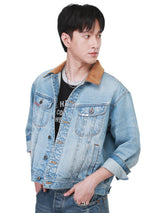 BOXY FIT 101 COLLECTION MEN'S DENIM JACKET LIGHT INDIGO