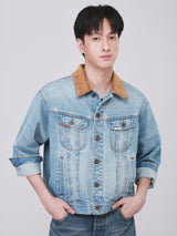 BOXY FIT 101 COLLECTION MEN'S DENIM JACKET LIGHT INDIGO