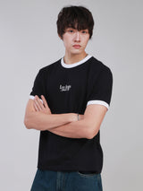 เสื้อยืดแขนสั้นผู้ชาย คอลเลคชั่น NEW MARKET SLIM FIT สีดำ
