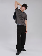 SLIM FIT NEW MARKET COLLECTION MEN'S SHORT SLEEVE T-SHIRT GREY