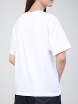เสื้อยืดแขนสั้นผู้หญิง OVERSIZE FIT สีขาว