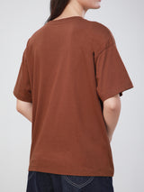 เสื้อยืดแขนสั้นผู้หญิง OVERSIZE FIT สีน้ำตาล