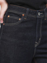 กางเกงยีนส์ผู้หญิง คอลเลคชั่น 101 STRAIGHT FIT เอวกลาง ทรงตรง สียีนส์เข้ม
