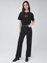 กางเกงยีนส์ผู้หญิง คอลเลคชั่น 101 STRAIGHT FIT เอวกลาง ทรงตรง สียีนส์เข้ม