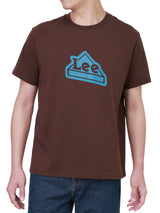 เสื้อยืดแขนสั้นผู้ชาย ทรงตรง สีน้ำตาล