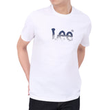 เสื้อยืดแขนสั้นผู้ชาย ทรงตรง สีขาว