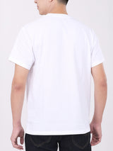 เสื้อยืดแขนสั้นผู้ชาย ทรงตรง สีขาว