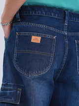 กางเกงยีนส์ผู้ชาย EXTRA WIDE FIT เอวสูง ทรงขากว้าง สียีนส์เข้ม