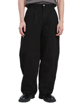 BARREL FIT NEW MARKET COLLECTION MID RISE CURVED-LEG MEN'S PANTS BLACK