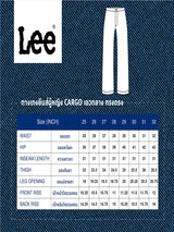 กางเกงยีนส์ผู้หญิง CARGO FIT เอวกลาง ทรงตรง สีขาว