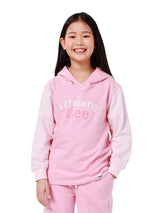 เสื้อฮู้ดดี้แบบสวมเด็กผู้หญิง คอลเลคชั่น NEW PREPS COMFORT FIT สีชมพู