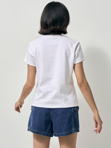 LEE PINK COLLECTION REGULAR FIT WOMEN'S TEE SHORT SLEEVE WHITE