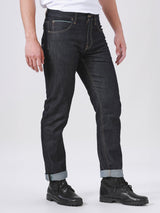 ZED FIT LEE RIDERS COLLECTION MID RISE SLIM MEN'S JEANS (GREEN SELVEDGE) RAW DENIM