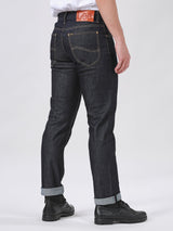 ZED FIT LEE RIDERS COLLECTION MID RISE SLIM MEN'S JEANS (GREEN SELVEDGE) RAW DENIM
