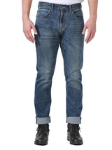 EDDIE FIT LEE RIDERS COLLECTION MID RISE SLIM MEN'S JEANS (GREEN SELVEDGE) MID INDIGO