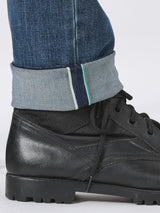 EDDIE FIT LEE RIDERS COLLECTION MID RISE SLIM MEN'S JEANS (GREEN SELVEDGE) MID INDIGO