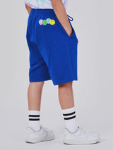 กางเกงขาสั้นเด็กผู้ชาย คอลเลคชั่น LEE SMILEY เอวกลาง ทรงตรง สีฟ้า