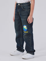 กางเกงยีนส์เด็กผู้ชาย คอลเลคชั่น LEE SMILEY STRAIGHT FIT เอวกลาง ทรงตรง สียีนส์กลาง