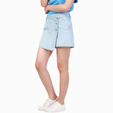 กระโปรงกางเกงขาสั้นผู้หญิง SKIRT FIT สียีนส์อ่อน