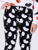 กางเกงเลกกิ้งเด็กผู้หญิง คอลเลคชั่น HALLOWEEN สีดำ