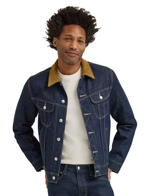 เสื้อแจ็คเก็ตผู้ชาย คอลเลคชั่น LEE + PAUL SMITH ทรงตรง สียีนส์เข้ม