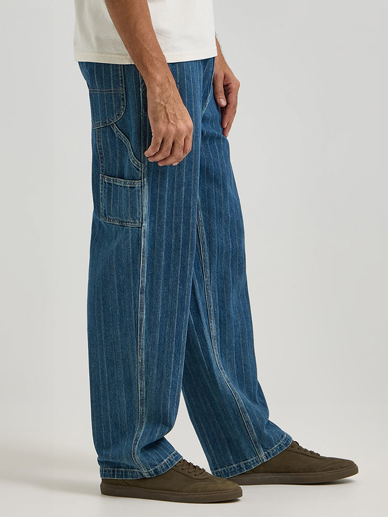 กางเกงยีนส์ผู้ชาย คอลเลคชั่น LEE + PAUL SMITH SEASONAL FIT เอวกลาง ทรงกระบอก สียีนส์กลาง