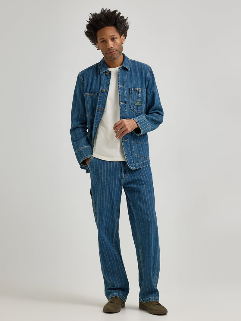 กางเกงยีนส์ผู้ชาย คอลเลคชั่น LEE + PAUL SMITH SEASONAL FIT เอวกลาง ทรงกระบอก สียีนส์กลาง