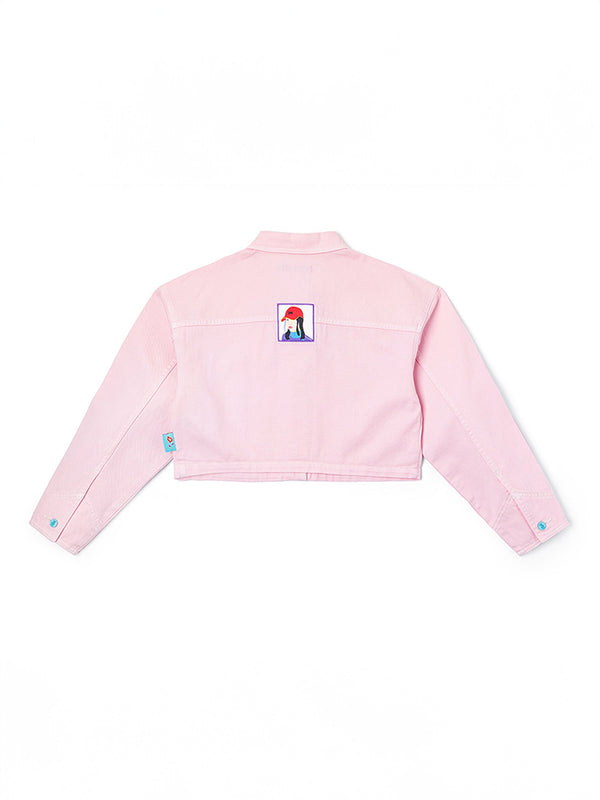 LEE X RUOHAN WANG COLLECTION WOMEN'S DENIM JACKET PINK