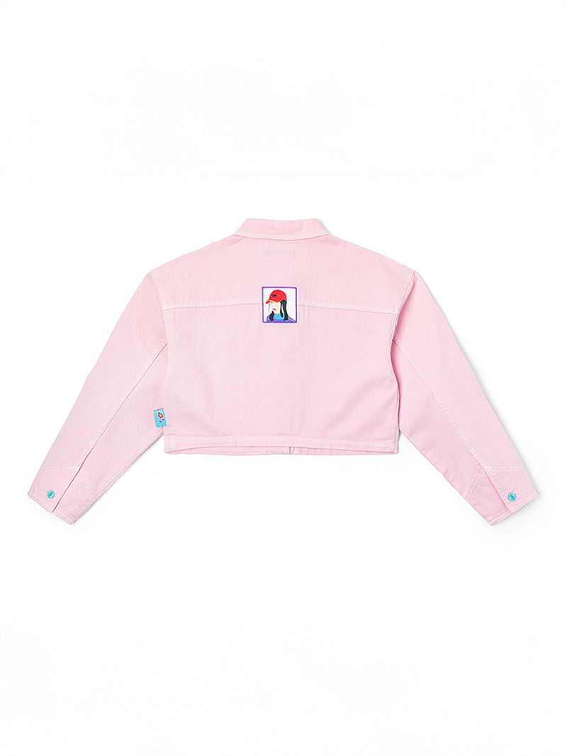 LEE X RUOHAN WANG COLLECTION WOMEN'S DENIM JACKET PINK