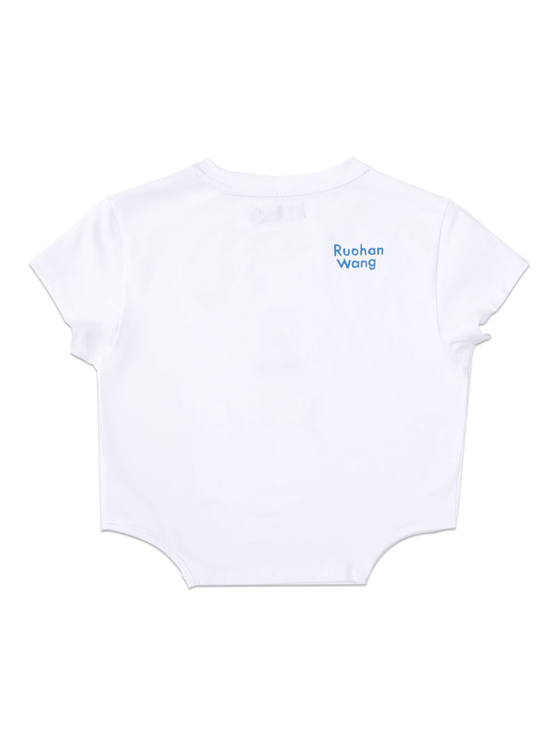 CROPPED FIT LEE X RUOHAN WANG COLLECTION WOMEN'S TEE SHORT SLEEVE WHITE