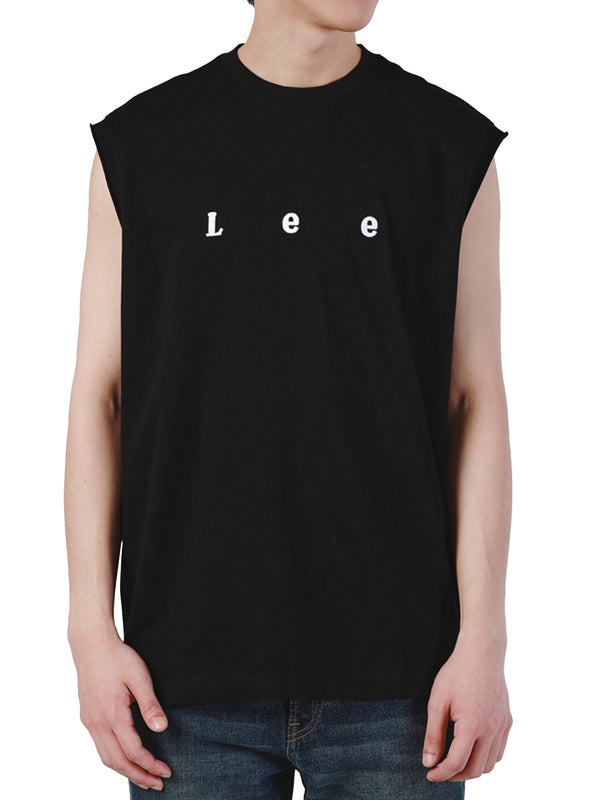 เสื้อยืดแขนกุดผู้ชาย คอลเลคชั่น LEE SORT COMFORT FIT สีดำ