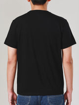 เสื้อยืดแขนสั้นผู้ชาย ทรงตรง สีดำ