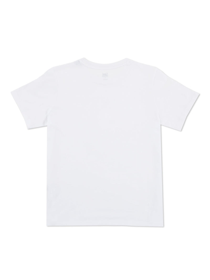 เสื้อยืดแขนสั้นผู้หญิง ทรงตรง สีขาว