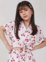 REGULAR FIT LEE FRESH COLLECTION GIRL'S SHIRT SHORT SLEEVE WHITE