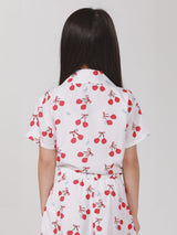 REGULAR FIT LEE FRESH COLLECTION GIRL'S SHIRT SHORT SLEEVE WHITE