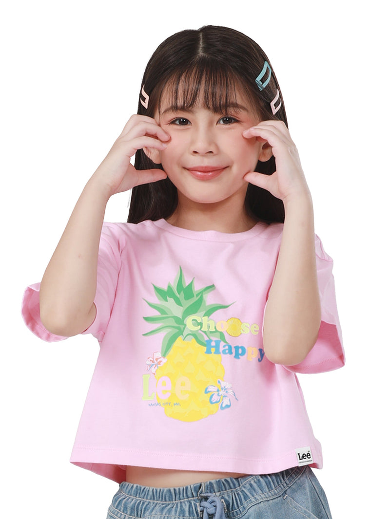 CROPPED FIT LEE FRESH COLLECTION GIRL'S TEE SHORT SLEEVE PINK