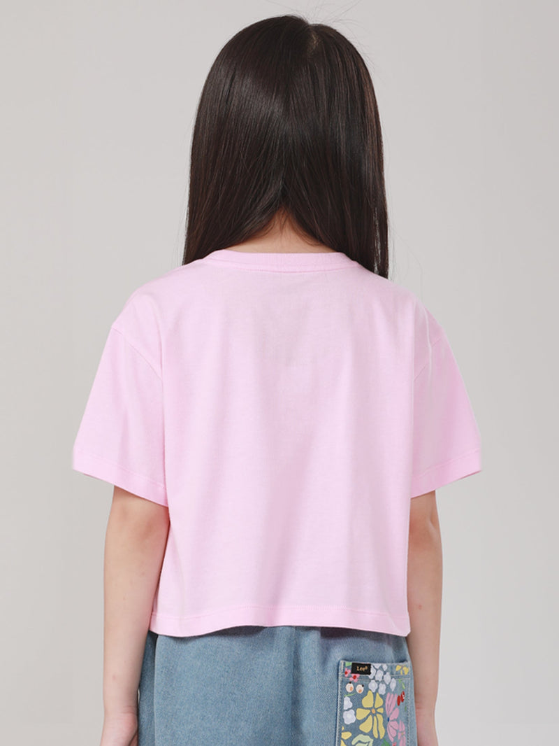 CROPPED FIT LEE FRESH COLLECTION GIRL'S TEE SHORT SLEEVE PINK
