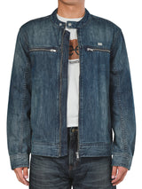 เสื้อแจ็คเก็ตยีนส์ผู้ชาย คอลเลคชั่น LEE SORT ทรงตรง สียีนส์กลาง