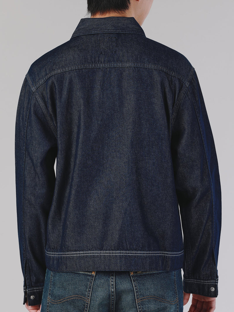 เสื้อแจ็คเก็ตยีนส์ผู้ชาย คอลเลคชั่น LEE SORT ทรงตรง สียีนส์เข้ม